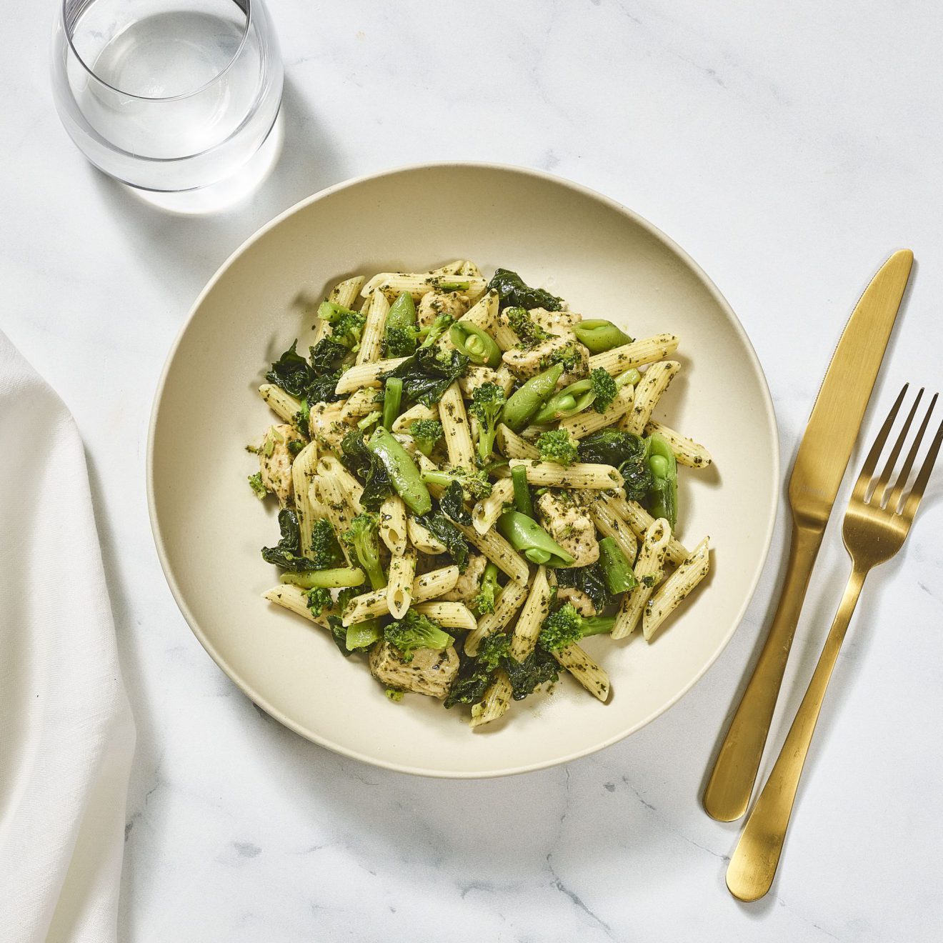 Penne pesto kip Delimeal